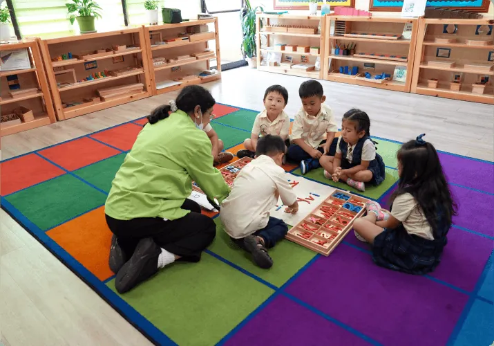 Guided by caring teachers at Diamond Bar Montessori Academy